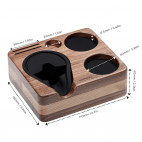 Normcore Compact Espresso Tamping Station 58mm, walnut